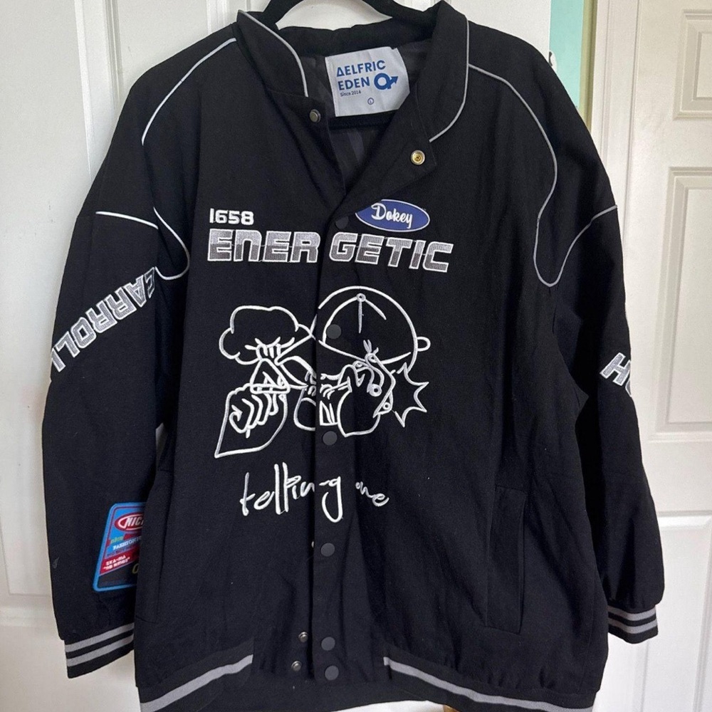 Aelfric Eden Black Graphic Jacket